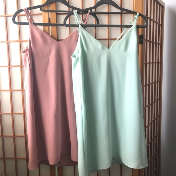 *SOLD* Topshop Mint Green Crisscross Slip Dress - Picture 5 of 7